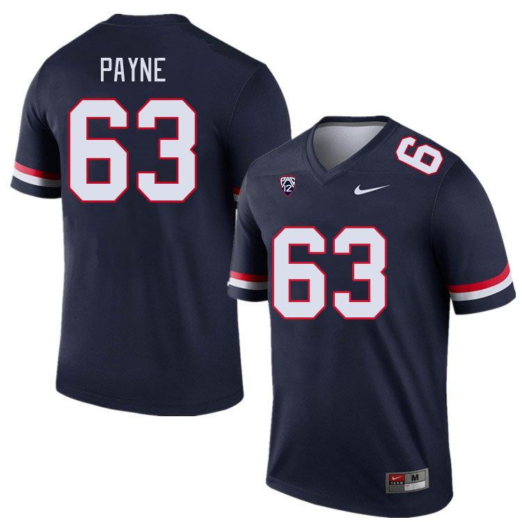 Men #63 Elijha Payne Arizona Wildcats College Football Jerseys Stitched Sale-Navy